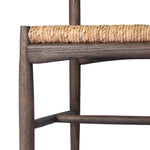 A seamless addition to your dining collection, a slim-profile dining chair pairs a woven banana leaf seat with a solid oak frame featuring a bentwood back Amethyst Home provides interior design, new home construction design consulting, vintage area rugs, and lighting in the Miami metro area.