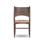 A seamless addition to your dining collection, a slim-profile dining chair pairs a woven banana leaf seat with a solid oak frame featuring a bentwood back Amethyst Home provides interior design, new home construction design consulting, vintage area rugs, and lighting in the Nashville metro area.