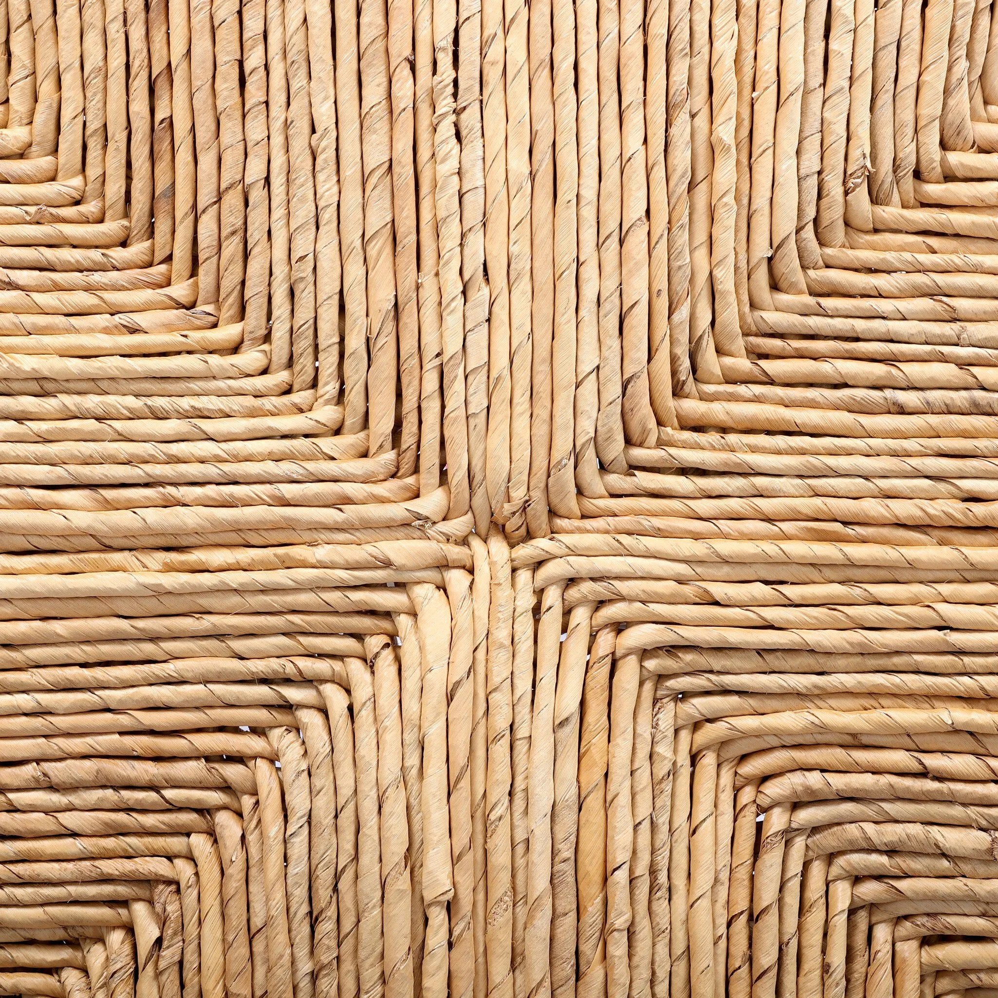 A seamless addition to your dining collection, a slim-profile dining chair pairs a woven banana leaf seat with a solid oak frame featuring a bentwood back Amethyst Home provides interior design, new home construction design consulting, vintage area rugs, and lighting in the Seattle metro area.