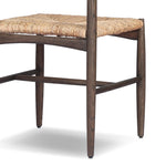 A seamless addition to your dining collection, a slim-profile dining chair pairs a woven banana leaf seat with a solid oak frame featuring a bentwood back Amethyst Home provides interior design, new home construction design consulting, vintage area rugs, and lighting in the Washington metro area.
