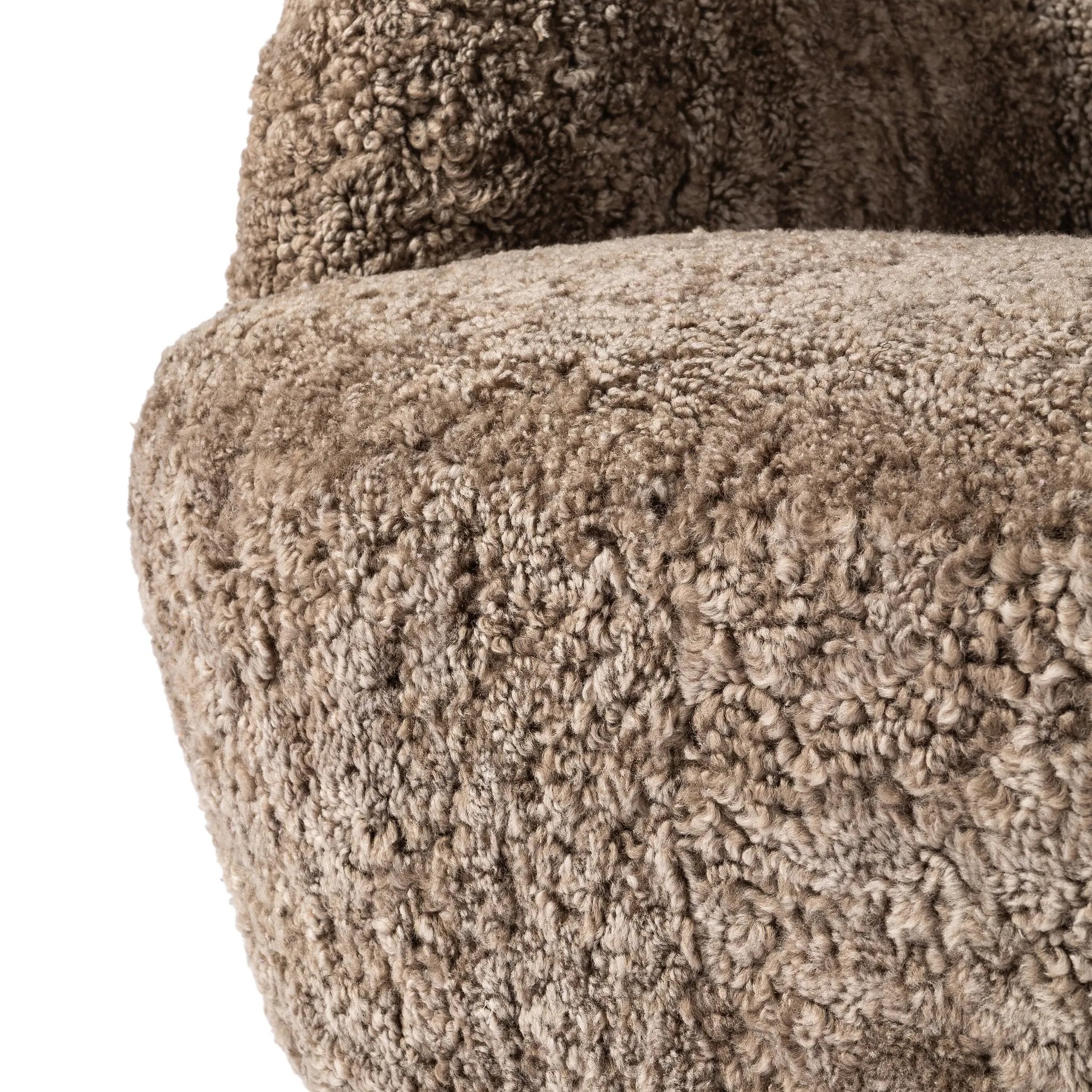 Featuring Julius Taupe Shearling Swivel Chair by Four Hands at Amethyst Home. With a supple pile that's soft to the touch, taupe shearling upholstery pairs with an S-spring seat and enveloped frame for an inviting look and feel on this 360-degree swivel chair.Overall Dimensions: 35.00"w x 36.00"d x 29.50"hWeight : 63.93 lbsMaterials: Shearling, Solid P. Amethyst Home provides interior design, new home construction design consulting, vintage area rugs, and lighting in the Salt Lake City metro area.
