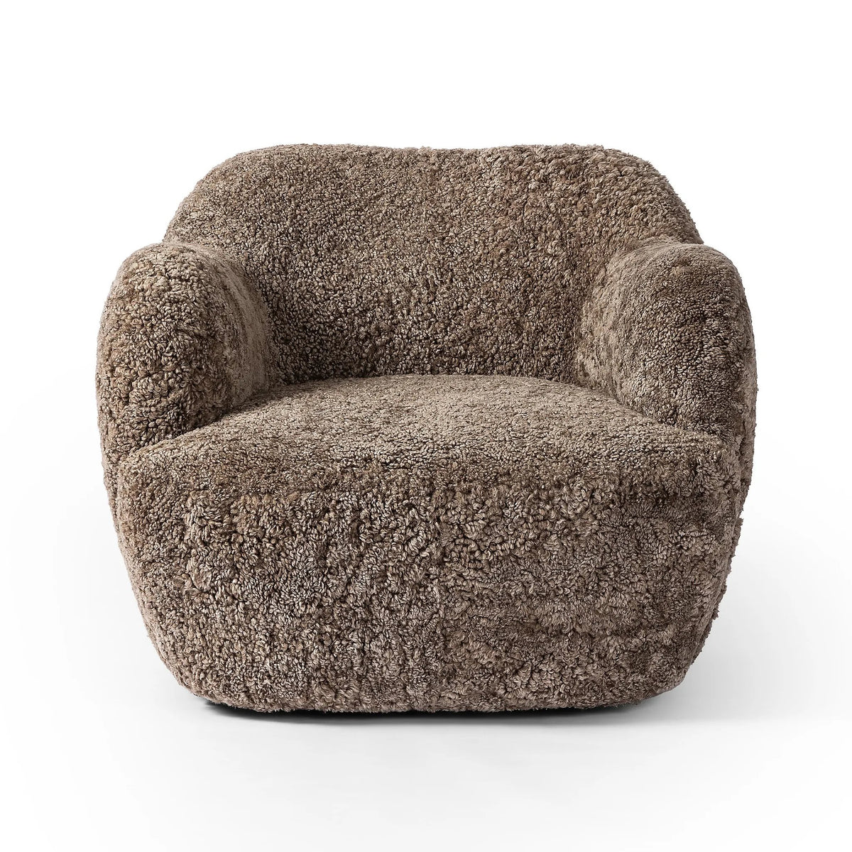 Julius Taupe Shearling Swivel Chair | shipping 09/27/2025
