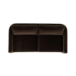 Float-style this unique sofa in a room to show off design details like sleek lines and rear cutouts. Designed with S spring construction, foam and fiber seat cushioning and loose feather-blend back cushions. Upholstered in a soft, velvety cotton. Amethyst Home provides interior design, new home construction design consulting, vintage area rugs, and lighting in the Calabasas metro area.