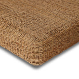 Textural banana leaf is subtly bleached to bring a coastal look to this fully woven coffee table. Adds a casual, elevated element to the living space.As lovers of natural aesthetics at Amethyst, we love the designer inspired Keira Coffee Table. This item pairs well with other brands such as Surya and is perfect for color drenched homes Amethyst Home provides interior design, new home construction design consulting, vintage area rugs, and lighting in the Houston metro area.