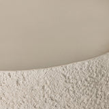 Heavy texture of pumice concrete with a smooth top sets this up as an essential transitional piece for any outdoor style. A statement cylindrical shape lifted by cutout legs contrasts bold design with an airy lightness. Cover or store indoors during inclement weather and when not in use Amethyst Home provides interior design, new home construction design consulting, vintage area rugs, and lighting in the Alpharetta metro area.