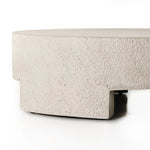 Heavy texture of pumice concrete with a smooth top sets this up as an essential transitional piece for any outdoor style. A statement cylindrical shape lifted by cutout legs contrasts bold design with an airy lightness. Cover or store indoors during inclement weather and when not in use Amethyst Home provides interior design, new home construction design consulting, vintage area rugs, and lighting in the Laguna Beach metro area.