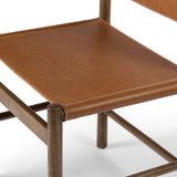 Solid parawood forms a simple, vintage-inspired frame for sling-style seating of top-grain leather exclusive to Four Hands Amethyst Home provides interior design, new home construction design consulting, vintage area rugs, and lighting in the Laguna Beach metro area.