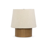 Featuring Kenoa Light Smoked Oak Veneer Table Lamp by Four Hands at Amethyst Home. Dramatic proportions and soft texture define this unique table lamp. Light, smoked oak shapes a cylinder base for an overscaled boucle shade, bringing a playful, monochromatic look to any space. Overall Dimensions: 15.50"w x 15.50"d x 17.00"h. Amethyst Home provides interior design, new home construction design consulting, vintage area rugs, and lighting in the Park City metro area.
