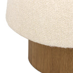 Featuring Kenoa Light Smoked Oak Veneer Table Lamp by Four Hands at Amethyst Home. Dramatic proportions and soft texture define this unique table lamp. Light, smoked oak shapes a cylinder base for an overscaled boucle shade, bringing a playful, monochromatic look to any space. Overall Dimensions: 15.50"w x 15.50"d x 17.00"h. Amethyst Home provides interior design, new home construction design consulting, vintage area rugs, and lighting in the Tampa metro area.