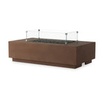 Designed for use in residential and hospitality spaces, this tempered glass wind guard kit is designed to fit the outline shape of the Kenton Outdoor Fire Table. It protects the fire from waning in the wind. Refer to included assembly instructions for correct installation. Amethyst Home provides interior design, new home construction design consulting, vintage area rugs, and lighting in the Kansas City metro area.