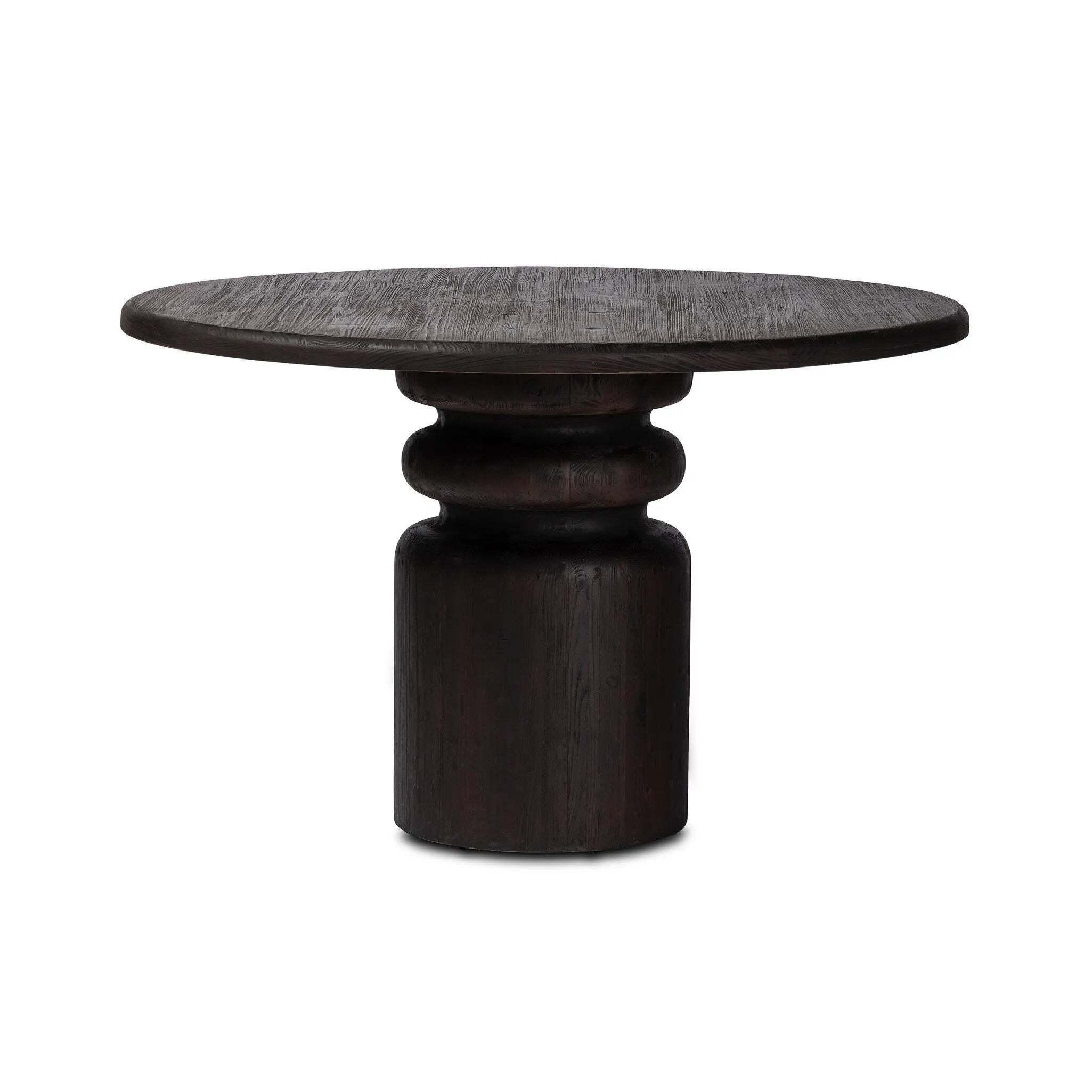 Featuring Kerrville Burnt Pine Round Dining Table by Four Hands at Amethyst Home. Solid pine pairs with a burnt finish for a warm, antiqued look, while a pedestal-style base and thoughtful detailing update the classic turn shape.
Overall Dimensions: 48.0" L x 48.0 " W x 30.0" H
Materials: Solid Pine, Poplar Eucalyptus PlywoodWeight: 179.67 lbs. Amethyst Home provides interior design, new home construction design consulting, vintage area rugs, and lighting in the Houston metro area.