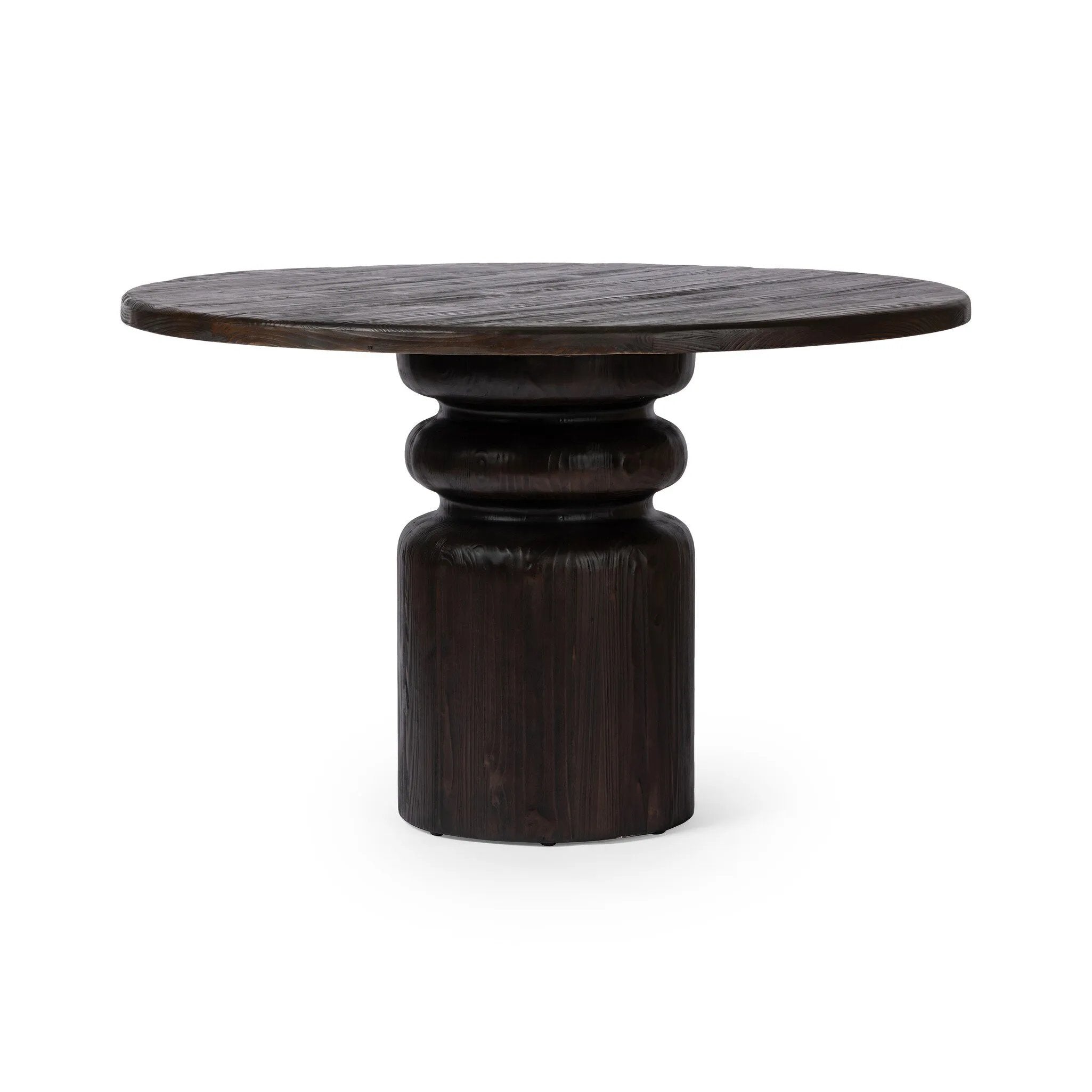 Featuring Kerrville Burnt Pine Round Dining Table by Four Hands at Amethyst Home. Solid pine pairs with a burnt finish for a warm, antiqued look, while a pedestal-style base and thoughtful detailing update the classic turn shape.
Overall Dimensions: 48.0" L x 48.0 " W x 30.0" H
Materials: Solid Pine, Poplar Eucalyptus PlywoodWeight: 179.67 lbs. Amethyst Home provides interior design, new home construction design consulting, vintage area rugs, and lighting in the San Diego metro area.