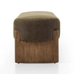 Featuring Kirby Sutton Olive Accent Bench by Four Hands at Amethyst Home. Style this modern accent bench just about anywhere. A cradle base of wire-brushed parawood supports heavily textured upholstered seating.Overall Dimensions: 75.50"w x 20.50"d x 20.50"hWeight : 67.24 lbsMaterials: 100% Polyester, Solid Parawood, Poplar Plywood. Amethyst Home provides interior design, new home construction design consulting, vintage area rugs, and lighting in the Dallas metro area.