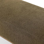 Featuring Kirby Sutton Olive Accent Bench by Four Hands at Amethyst Home. Style this modern accent bench just about anywhere. A cradle base of wire-brushed parawood supports heavily textured upholstered seating.Overall Dimensions: 75.50"w x 20.50"d x 20.50"hWeight : 67.24 lbsMaterials: 100% Polyester, Solid Parawood, Poplar Plywood. Amethyst Home provides interior design, new home construction design consulting, vintage area rugs, and lighting in the Tampa metro area.