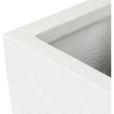 Cast black concrete forms a monolithic planter for use indoors and out. Cover or store indoors during inclement weather and when not in use Amethyst Home provides interior design, new home construction design consulting, vintage area rugs, and lighting in the Alpharetta metro area.