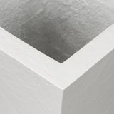 Cast black concrete forms a monolithic planter for use indoors and out. Cover or store indoors during inclement weather and when not in use Amethyst Home provides interior design, new home construction design consulting, vintage area rugs, and lighting in the Nashville metro area.