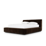 Wide, vertical channeling and low styling speak to the modish Italian influence of this softly textured bed upholstered in cream high-performance fabric. Performance fabrics are specially created to withstand spills, stains, high traffic and wear, ensuring long-term comfort and unmatched durability Amethyst Home provides interior design, new home construction design consulting, vintage area rugs, and lighting in the Calabasas metro area.