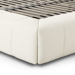 Wide, vertical channeling and low styling speak to the modish Italian influence of this softly textured bed upholstered in cream high-performance fabric. Performance fabrics are specially created to withstand spills, stains, high traffic and wear, ensuring long-term comfort and unmatched durability Amethyst Home provides interior design, new home construction design consulting, vintage area rugs, and lighting in the Newport Beach metro area.