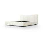 Wide, vertical channeling and low styling speak to the modish Italian influence of this softly textured bed upholstered in cream high-performance fabric. Performance fabrics are specially created to withstand spills, stains, high traffic and wear, ensuring long-term comfort and unmatched durability Amethyst Home provides interior design, new home construction design consulting, vintage area rugs, and lighting in the Portland metro area.
