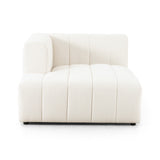 Featuring Langham Fayette Cloud Left Chaise by Four Hands at Amethyst Home. The sensible sectional meets modern Italian styling. Wide vertical channeling offers a luxurious take on modular seating. Bright Fayette Cloud covering awes in any space. Left arm facing chaise to sectional. Performance fabrics are specially created to withstand spills, stains, high . Amethyst Home provides interior design, new home construction design consulting, vintage area rugs, and lighting in the Monterey metro area.
