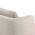 Settle into comfort outdoors. An inviting outdoor sofa features a rounded, inflated silhouette crafted from solid FSC®-certified teak. Finished in high-performance upholstery, with welcoming wide arms and loose back cushions for easy lounging. Cover or store indoors during inclement weather and when not in use Amethyst Home provides interior design, new home construction design consulting, vintage area rugs, and lighting in the Charlotte metro area.