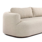 Settle into comfort outdoors. An inviting outdoor sofa features a rounded, inflated silhouette crafted from solid FSC®-certified teak. Finished in high-performance upholstery, with welcoming wide arms and loose back cushions for easy lounging. Cover or store indoors during inclement weather and when not in use Amethyst Home provides interior design, new home construction design consulting, vintage area rugs, and lighting in the Monterey metro area.