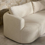 Settle into comfort outdoors. An inviting outdoor sofa features a rounded, inflated silhouette crafted from solid FSC®-certified teak. Finished in high-performance upholstery, with welcoming wide arms and loose back cushions for easy lounging. Cover or store indoors during inclement weather and when not in use Amethyst Home provides interior design, new home construction design consulting, vintage area rugs, and lighting in the Portland metro area.