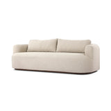 Settle into comfort outdoors. An inviting outdoor sofa features a rounded, inflated silhouette crafted from solid FSC®-certified teak. Finished in high-performance upholstery, with welcoming wide arms and loose back cushions for easy lounging. Cover or store indoors during inclement weather and when not in use Amethyst Home provides interior design, new home construction design consulting, vintage area rugs, and lighting in the San Diego metro area.