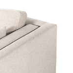 Traditional goes modern. Doubled-stacked arms and cushioning make for a layered look with maximum comfort, while high-performance upholstery is great for everyday lounging. Finished in an auburn walnut, a 360 plinth-style base offers a touch of contrast. Amethyst Home provides interior design, new home construction design consulting, vintage area rugs, and lighting in the Dallas metro area.