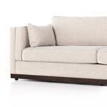Traditional goes modern. Doubled-stacked arms and cushioning make for a layered look with maximum comfort, while high-performance upholstery is great for everyday lounging. Finished in an auburn walnut, a 360 plinth-style base offers a touch of contrast. Amethyst Home provides interior design, new home construction design consulting, vintage area rugs, and lighting in the Kansas City metro area.