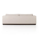 Traditional goes modern. Doubled-stacked arms and cushioning make for a layered look with maximum comfort, while high-performance upholstery is great for everyday lounging. Finished in an auburn walnut, a 360 plinth-style base offers a touch of contrast. Amethyst Home provides interior design, new home construction design consulting, vintage area rugs, and lighting in the Los Angeles metro area.