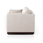 Traditional goes modern. Doubled-stacked arms and cushioning make for a layered look with maximum comfort, while high-performance upholstery is great for everyday lounging. Finished in an auburn walnut, a 360 plinth-style base offers a touch of contrast. Amethyst Home provides interior design, new home construction design consulting, vintage area rugs, and lighting in the Monterey metro area.