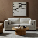 Traditional goes modern. Doubled-stacked arms and cushioning make for a layered look with maximum comfort, while high-performance upholstery is great for everyday lounging. Finished in an auburn walnut, a 360 plinth-style base offers a touch of contrast. Amethyst Home provides interior design, new home construction design consulting, vintage area rugs, and lighting in the Omaha metro area.