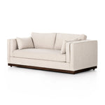 Traditional goes modern. Doubled-stacked arms and cushioning make for a layered look with maximum comfort, while high-performance upholstery is great for everyday lounging. Finished in an auburn walnut, a 360 plinth-style base offers a touch of contrast. Amethyst Home provides interior design, new home construction design consulting, vintage area rugs, and lighting in the Tampa metro area.