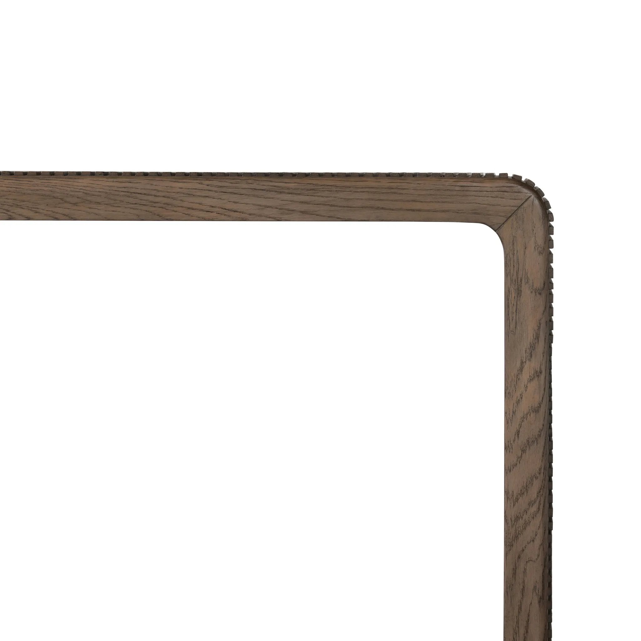 Featuring Leo Rustic Grey Console Table by Four Hands at Amethyst Home. Grey-finished oak shapes an elongated console table, rich with reeding. Subtly rounded edges reflect Brazilian midcentury inspiration behind this crafted minimalist piece. Designed in partnership with longtime Four Hands collaborator Thomas Bina and designer Ronald Sasson.Overall Dimensio. Amethyst Home provides interior design, new home construction design consulting, vintage area rugs, and lighting in the Houston metro area.