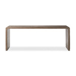 Featuring Leo Rustic Grey Console Table by Four Hands at Amethyst Home. Grey-finished oak shapes an elongated console table, rich with reeding. Subtly rounded edges reflect Brazilian midcentury inspiration behind this crafted minimalist piece. Designed in partnership with longtime Four Hands collaborator Thomas Bina and designer Ronald Sasson.Overall D. Amethyst Home provides interior design, new home construction design consulting, vintage area rugs, and lighting in the Salt Lake City metro area.