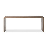 Featuring Leo Rustic Grey Console Table by Four Hands at Amethyst Home. Grey-finished oak shapes an elongated console table, rich with reeding. Subtly rounded edges reflect Brazilian midcentury inspiration behind this crafted minimalist piece. Designed in partnership with longtime Four Hands collaborator Thomas Bina and designer Ronald Sasson.Overall D. Amethyst Home provides interior design, new home construction design consulting, vintage area rugs, and lighting in the Salt Lake City metro area.