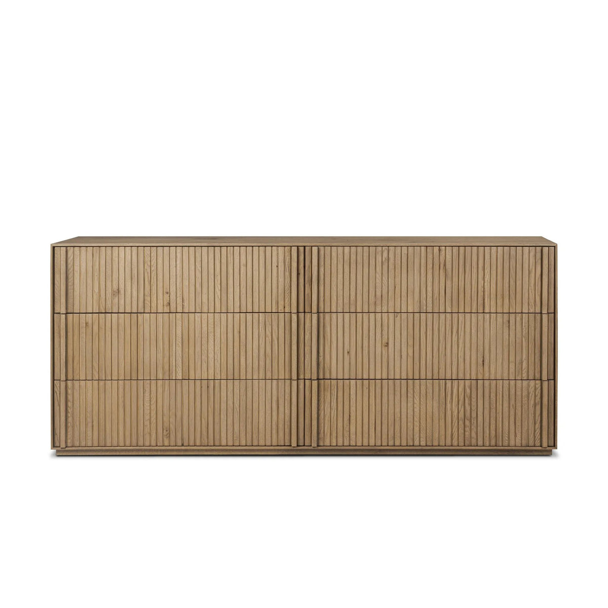 Leo Rustic Light Natural Oak 6 Drawer Dresser | ready to ship!