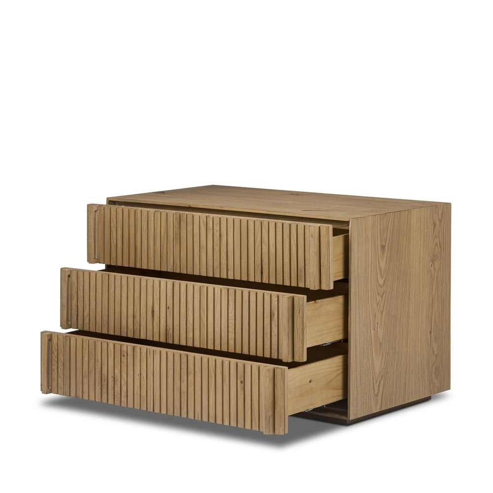 Leo Rustic Light Natural Oak Nightstand | ready to ship!