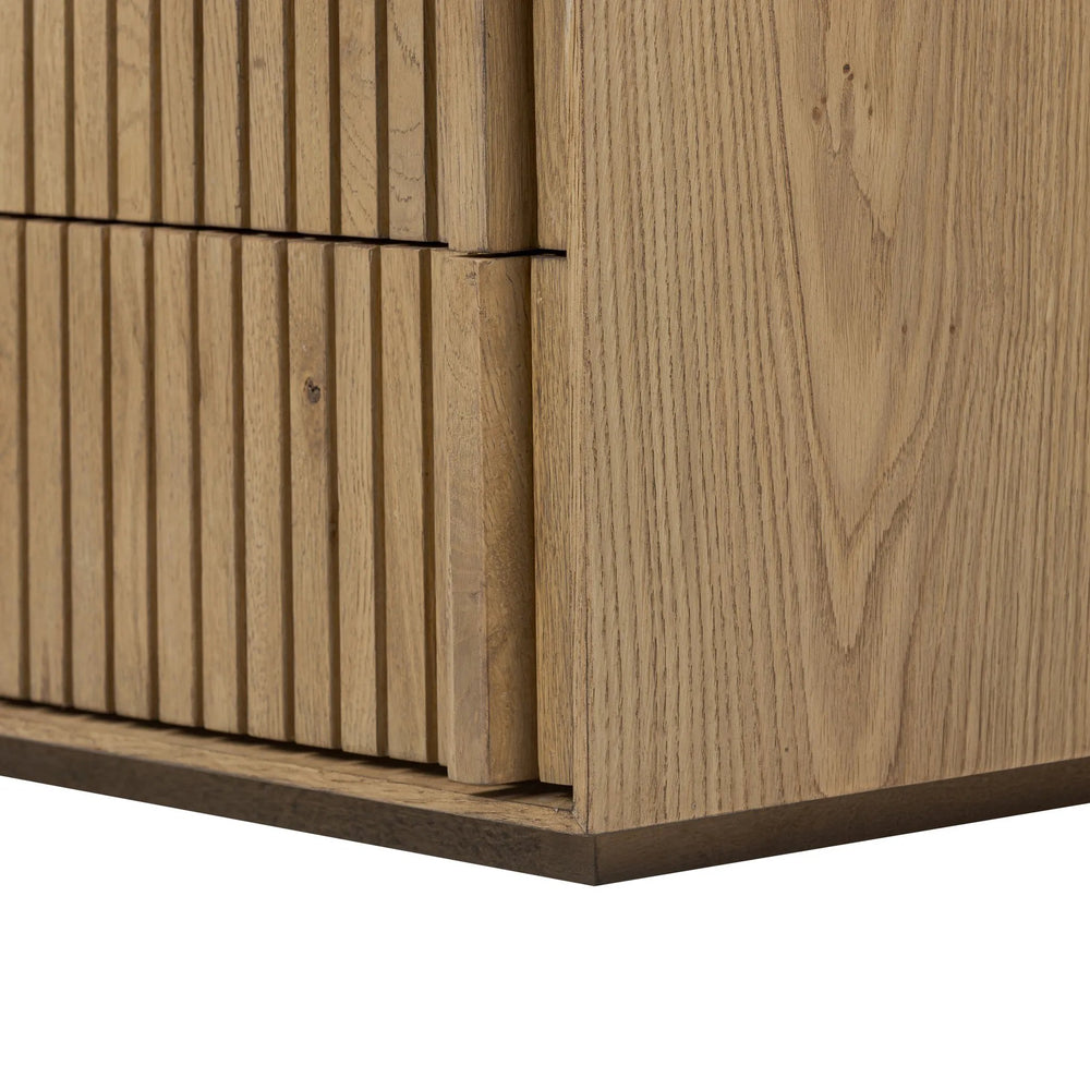 Leo Rustic Light Natural Oak Nightstand | ready to ship!