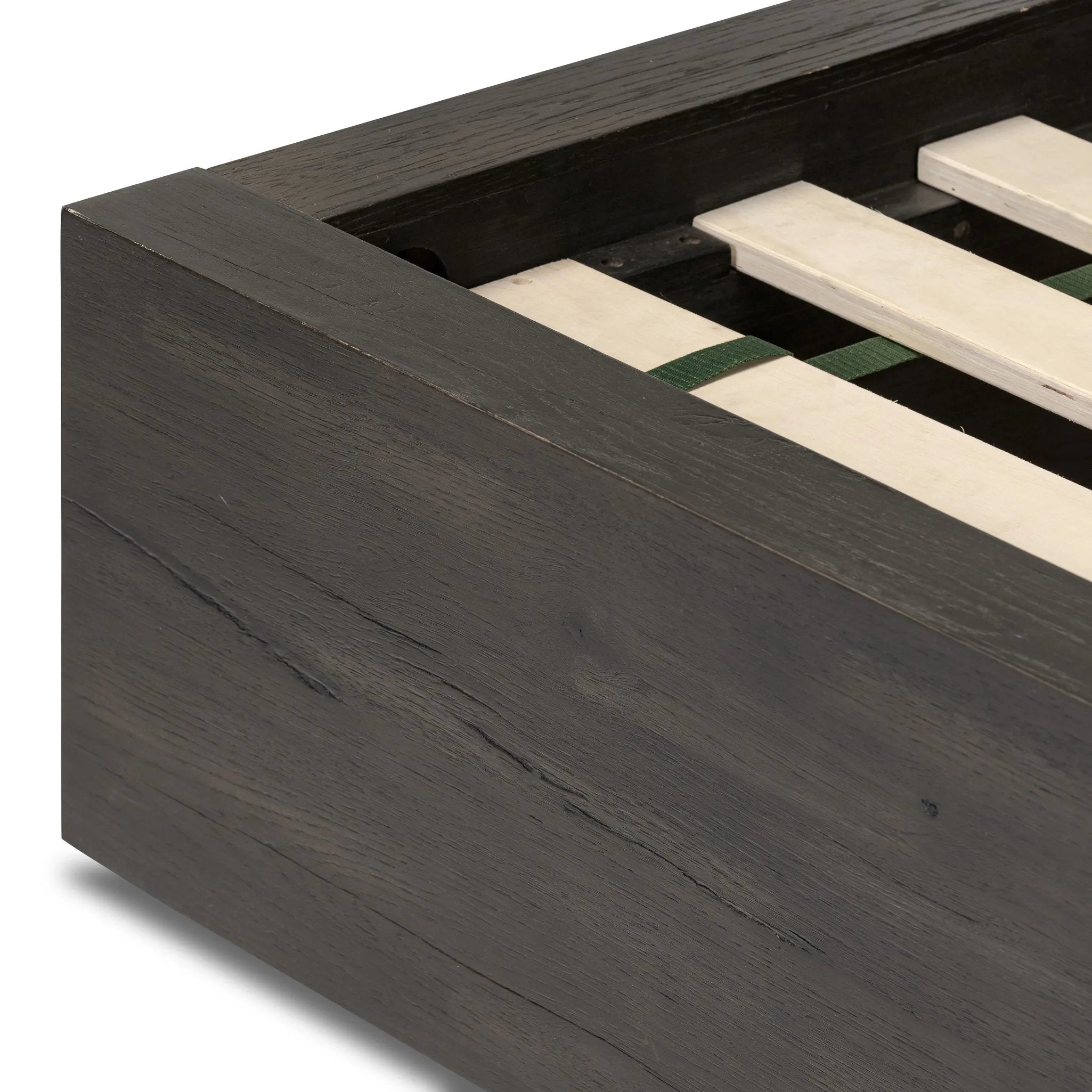 Designed by Thomas Bina and Ronald Sasson, a design partnership blending both modern minimalist and Brazilian influences. Crafted from a mix of solid oak and thick-cut oak veneer, this clean-lined bed features vertical reed detailing on the tall headboard and beautiful horizontal graining on the footboard for extra drama Amethyst Home provides interior design, new home construction design consulting, vintage area rugs, and lighting in the Des Moines metro area.