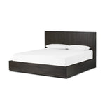 Designed by Thomas Bina and Ronald Sasson, a design partnership blending both modern minimalist and Brazilian influences. Crafted from a mix of solid oak and thick-cut oak veneer, this clean-lined bed features vertical reed detailing on the tall headboard and beautiful horizontal graining on the footboard for extra drama Amethyst Home provides interior design, new home construction design consulting, vintage area rugs, and lighting in the Newport Beach metro area.