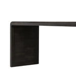 Featuring Leo Smoked Black Console Table by Four Hands at Amethyst Home. Smoked black oak shapes an elongated console table, rich with reeding. Subtly rounded edges reflect Brazilian midcentury inspiration behind this crafted minimalist piece. Designed in partnership with longtime Four Hands collaborator Thomas Bina and designer Ronald Sasson.Overall Dimensions. Amethyst Home provides interior design, new home construction design consulting, vintage area rugs, and lighting in the Miami metro area.