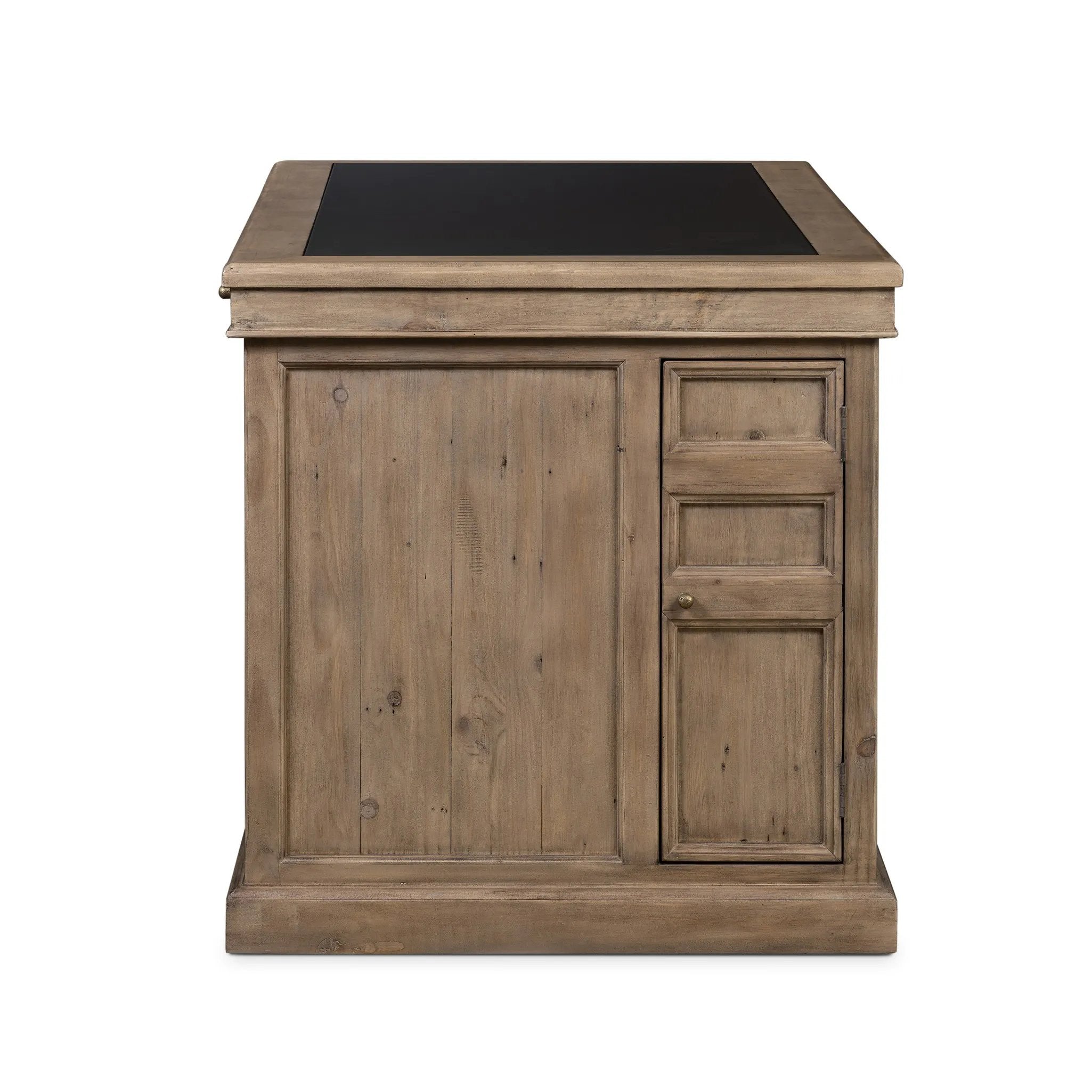 Featuring Lifestyle Sundried Ash Large Desk by Four Hands at Amethyst Home. Borrowing inspiration from the classic lawyer's desk with an inlaid leather top and French-inspired detailing. Finished in warm, sun-dried wheat tones with cast brass hardware, with dual file drawers for letter-sized documents.Overall Dimensions: 68.50"w x 31.00"d x 32.25"hWeight : . Amethyst Home provides interior design, new home construction design consulting, vintage area rugs, and lighting in the Charlotte metro area.