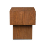 Add subtle statement to your bedside with architectural modern monolith-style nightstand. An exaggerated solid acacia pedestal elevates a matching case, while an iron handle in an aged bronze finish completes the look.As fans of wabi sabi style at Amethyst, we love the designer inspired Lilas Nightstand - Saddle Tan Veneer. Amethyst Home provides interior design, new home construction design consulting, vintage area rugs, and lighting in the Des Moines metro area.