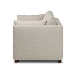 This cleverly designed sleeper sofa hides a Queen-sized sleeping surface within its modern silhouette. With a simple roll-out and counterbalanced mechanism, it effortlessly transforms into a bed, making it a space-saving solution with hidden functionality. Amethyst Home provides interior design, new home construction design consulting, vintage area rugs, and lighting in the Alpharetta metro area.