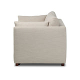 This cleverly designed sleeper sofa hides a Queen-sized sleeping surface within its modern silhouette. With a simple roll-out and counterbalanced mechanism, it effortlessly transforms into a bed, making it a space-saving solution with hidden functionality. Amethyst Home provides interior design, new home construction design consulting, vintage area rugs, and lighting in the Alpharetta metro area.