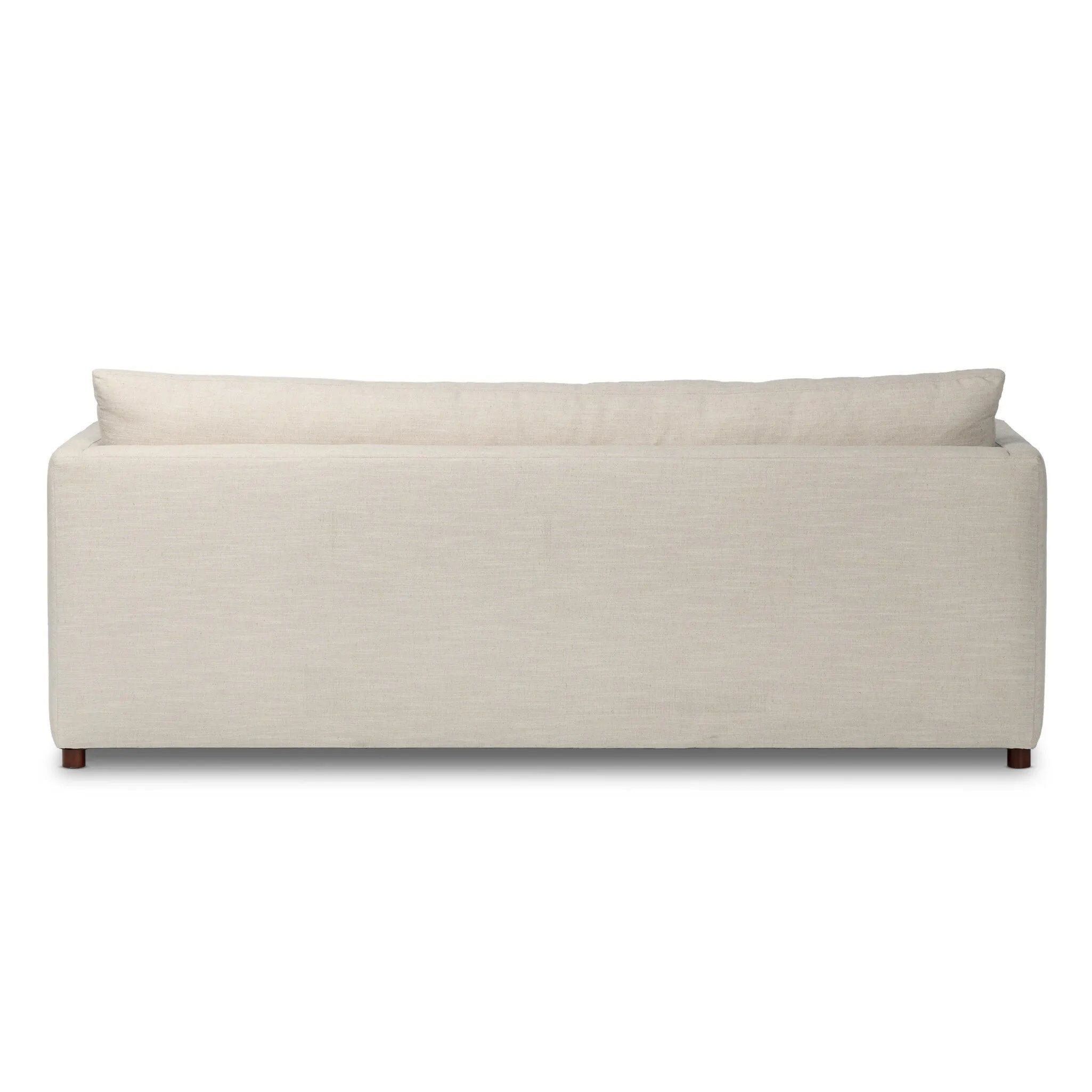 This cleverly designed sleeper sofa hides a Queen-sized sleeping surface within its modern silhouette. With a simple roll-out and counterbalanced mechanism, it effortlessly transforms into a bed, making it a space-saving solution with hidden functionality. Amethyst Home provides interior design, new home construction design consulting, vintage area rugs, and lighting in the Dallas metro area.