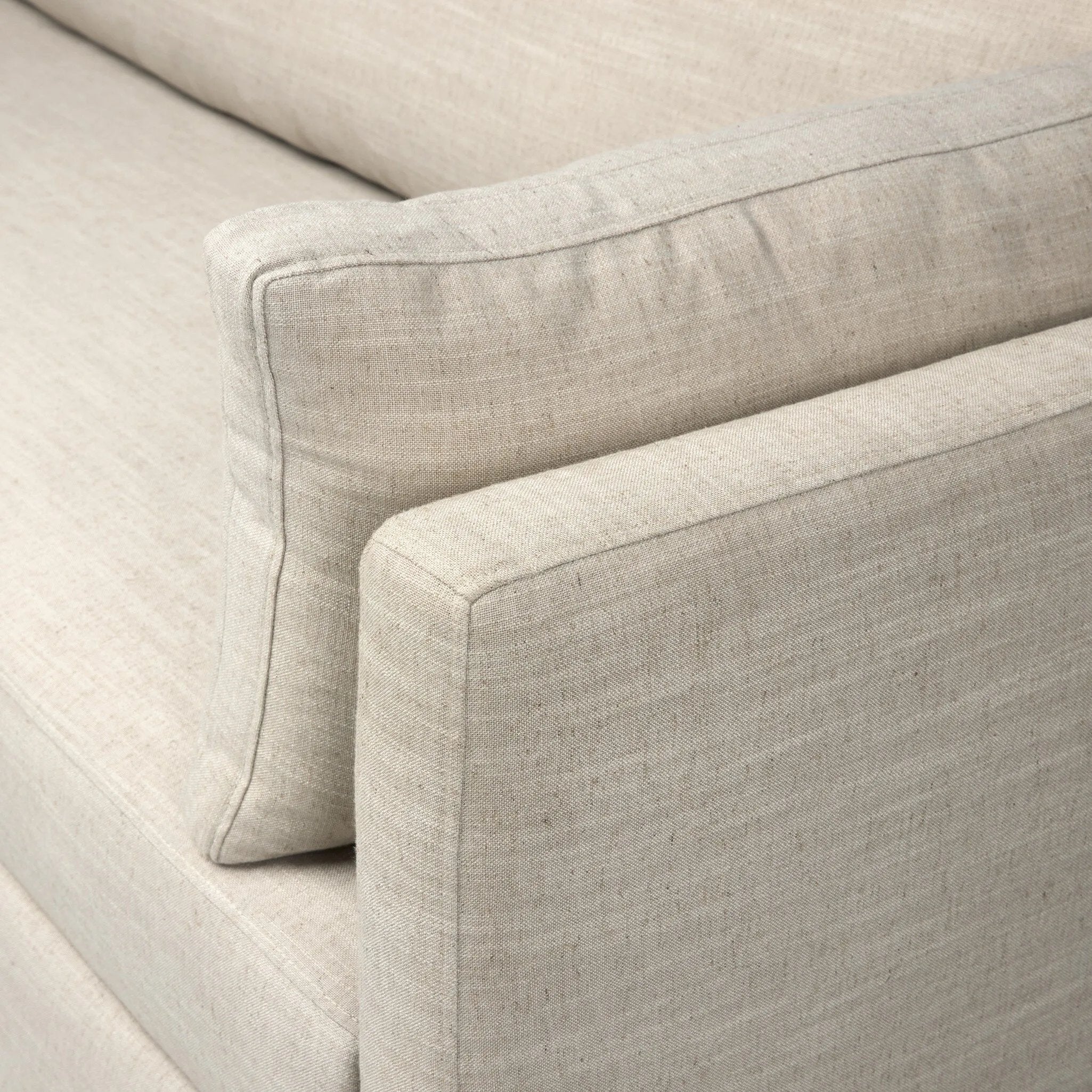 This cleverly designed sleeper sofa hides a Queen-sized sleeping surface within its modern silhouette. With a simple roll-out and counterbalanced mechanism, it effortlessly transforms into a bed, making it a space-saving solution with hidden functionality. Amethyst Home provides interior design, new home construction design consulting, vintage area rugs, and lighting in the Salt Lake City metro area.