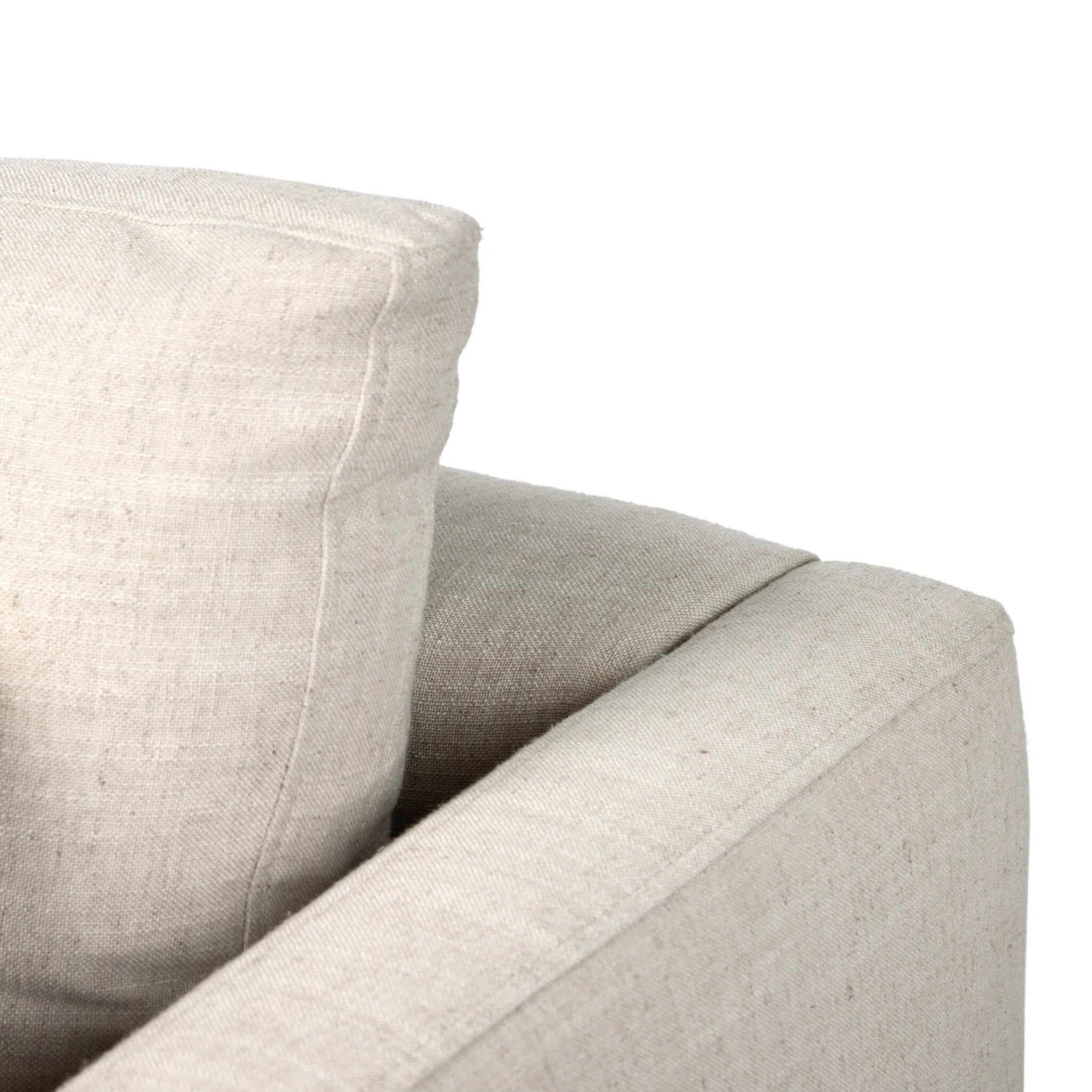 This cleverly designed sleeper sofa hides a Queen-sized sleeping surface within its modern silhouette. With a simple roll-out and counterbalanced mechanism, it effortlessly transforms into a bed, making it a space-saving solution with hidden functionality. Amethyst Home provides interior design, new home construction design consulting, vintage area rugs, and lighting in the Tampa metro area.